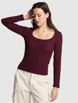 Termal Henley Pijama Üstü