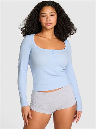 Termal Henley Pijama Üstü