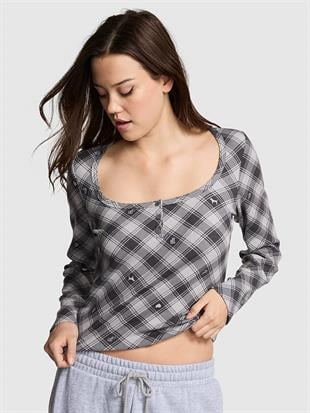 Termal Henley Pijama Üstü