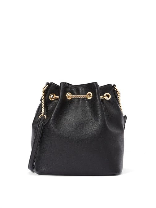 The Victoria Black Lily Bucket Çanta