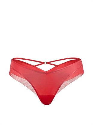 Transparan Detaylı Arkası Çapraz Askılı Cheeky Külot