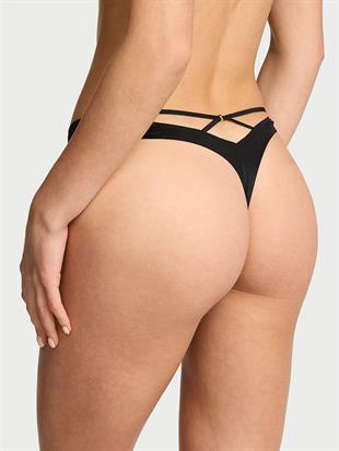 Tül Detaylı Arkası Askılı Tanga