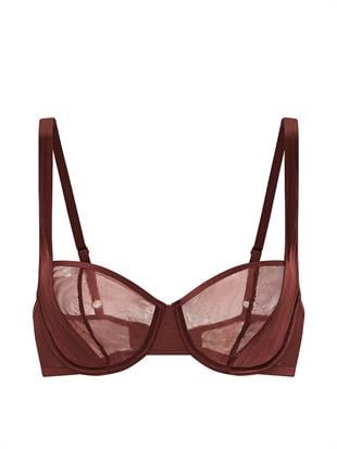 Tül Detaylı Desteksiz Balkonet Sütyen