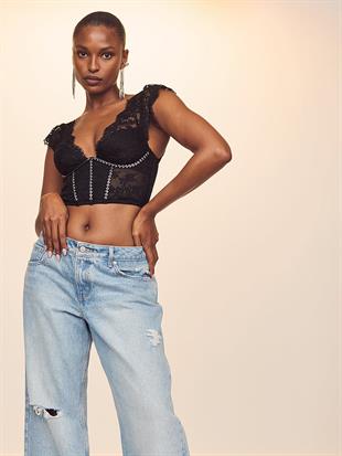 Twinkle Dantelli Kısa Kollu Büstiyer