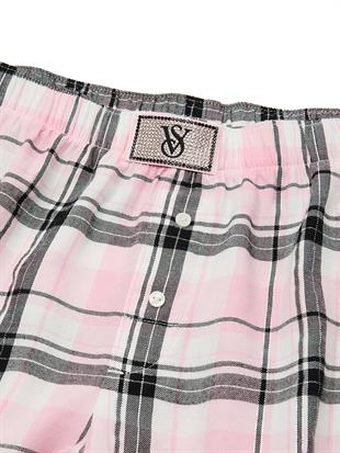 Uzun Kollu Tişört Şort Flannel Pijama Takımı