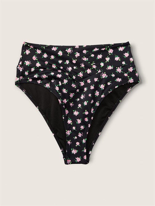 V Çapraz Geçişli Yüksek Bel Cheeky Bikini Altı