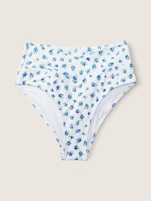 V Çapraz Geçişli Yüksek Bel Cheeky Bikini Altı