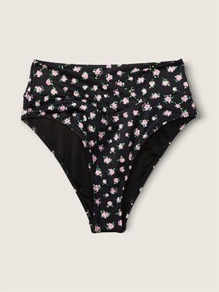 V Çapraz Geçişli Yüksek Bel Cheeky Bikini Altı