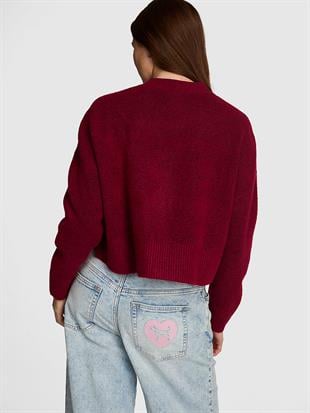 V Yaka Crop Hırka