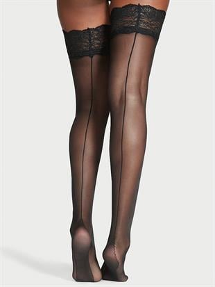 Very Sexy Topukları Destekli Dantel Dizüstü Çorap