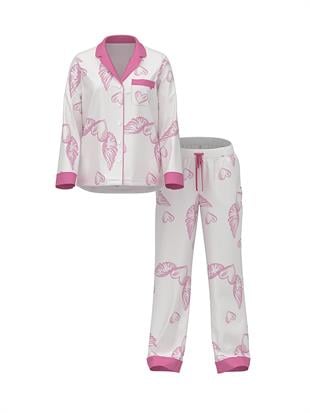 Victorias Secret Fashion Show 25 Parlak Saten Uzun Pijama Takımı