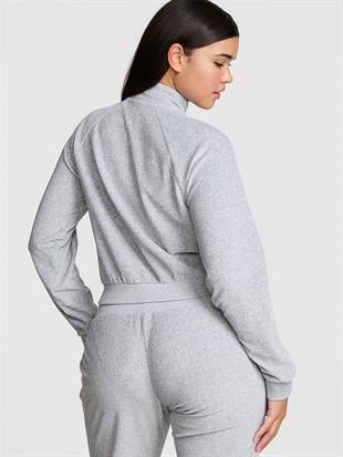 Vintage Balıkçı Yaka Fermuarlı Sweatshirt