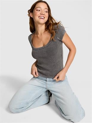 Vintage Ribanalı Tişört