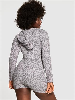 Waﬄe Dokulu Uzun Kollu Kısa Tulum