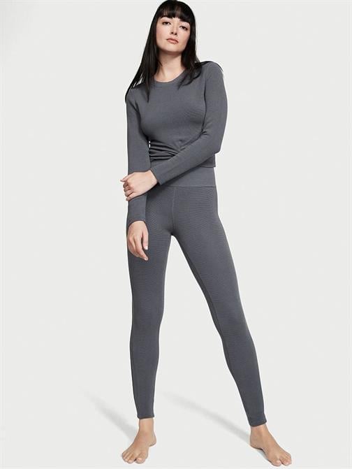 Waffle Önü Bükümlü Uzun Kollu Üst