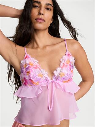 Watercolor İşlemeli Fırfırlı Büstiyer