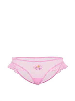 Watercolor Motifli Fırfırlı Bikini Külot