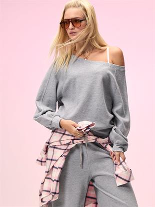 Wondersoft Açık Omuzlu Sweatshirt