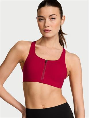 Yeni Stil! Featherweight Max Önden Fermuarlı Sporcu Sütyeni