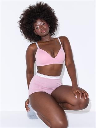 Yüksek Bel Işıltılı Boyshort Külot