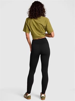 Yumuşak Seamless Beli Katlanabilir Tayt