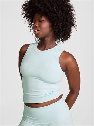 Yumuşak Seamless Halter Yaka Crop