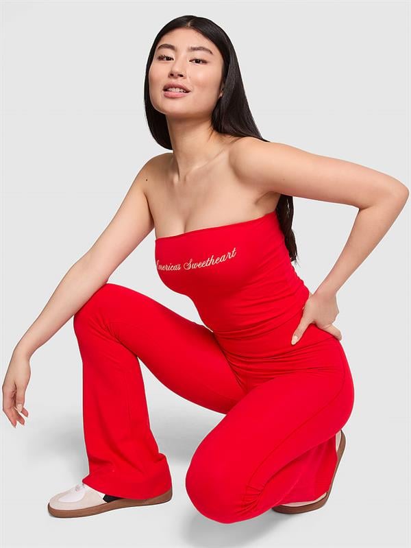 All-Day Beli Katlanabilen Pamuklu Flare Tayt