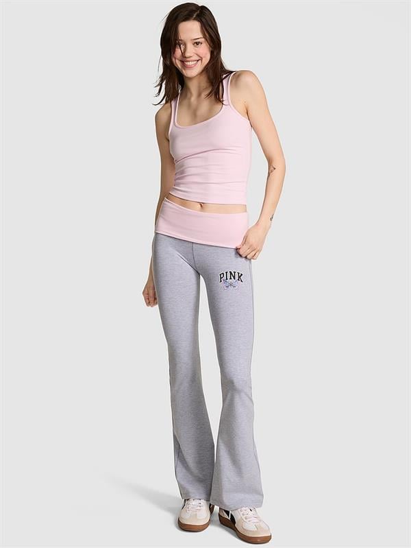 All-Day Beli Katlanabilen Pamuklu Flare Tayt