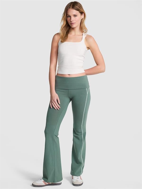 All-Day Beli Katlanabilen Pamuklu Flare Tayt