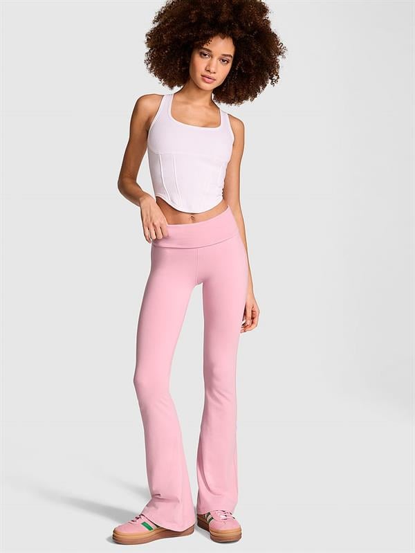 All-Day Beli Katlanabilen Pamuklu Flare Tayt