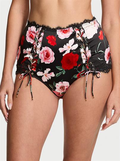 Atelier Victoria's Secret Saten Dantel Kenarlı Yüksek Bel Külot