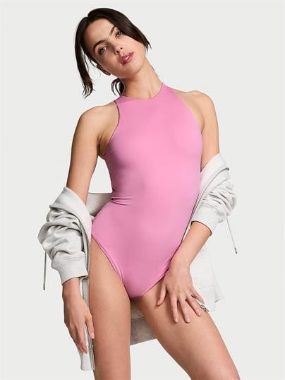 Base Dik Yaka Esnek Bodysuit