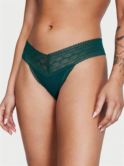 Beli Dantelli Pamuklu Tanga