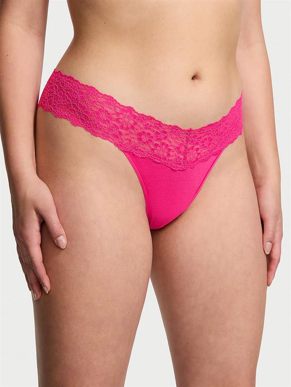 Beli Dantelli Pamuklu Tanga