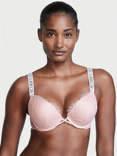 Bombshell 2 Beden Büyük Gösteren Işıltılı Askılı Push-Up Sütyen