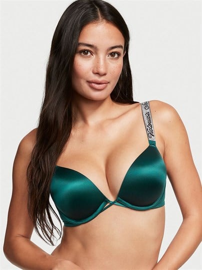 Bombshell 2 Beden Büyük Gösteren Işıltılı Askılı Push-Up Sütyen