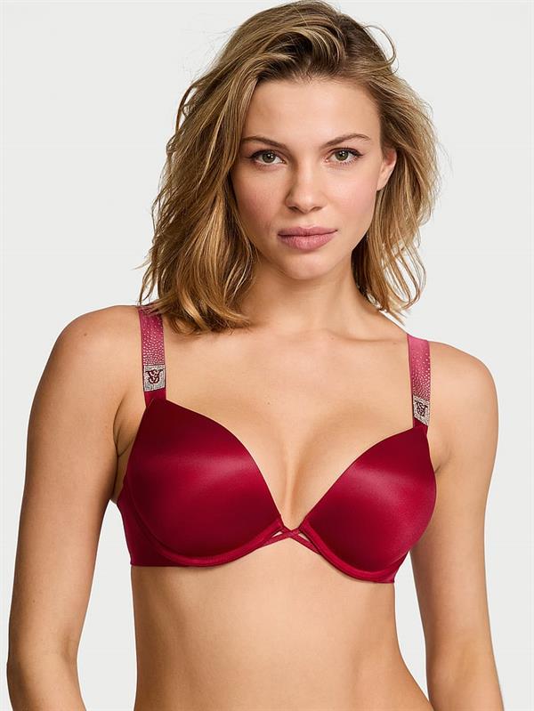 Bombshell 2 Beden Büyük Gösteren Işıltılı Askılı Push-Up Sütyen