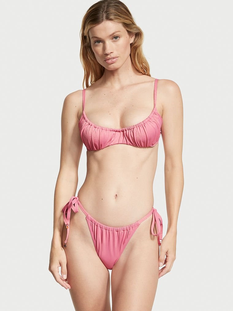 Işıltılı String Brazilian Bikini Altı - Açık Hibisküs Pembesi VS26526943 |  Victoria's Secret Swim