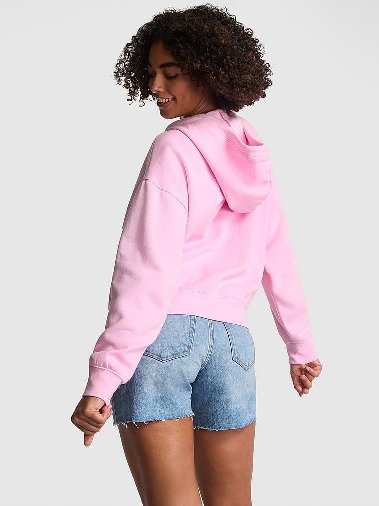 Ivy Fleece Campus Full-Zip Hoodie - Pembe | Victoria's Secret Pink