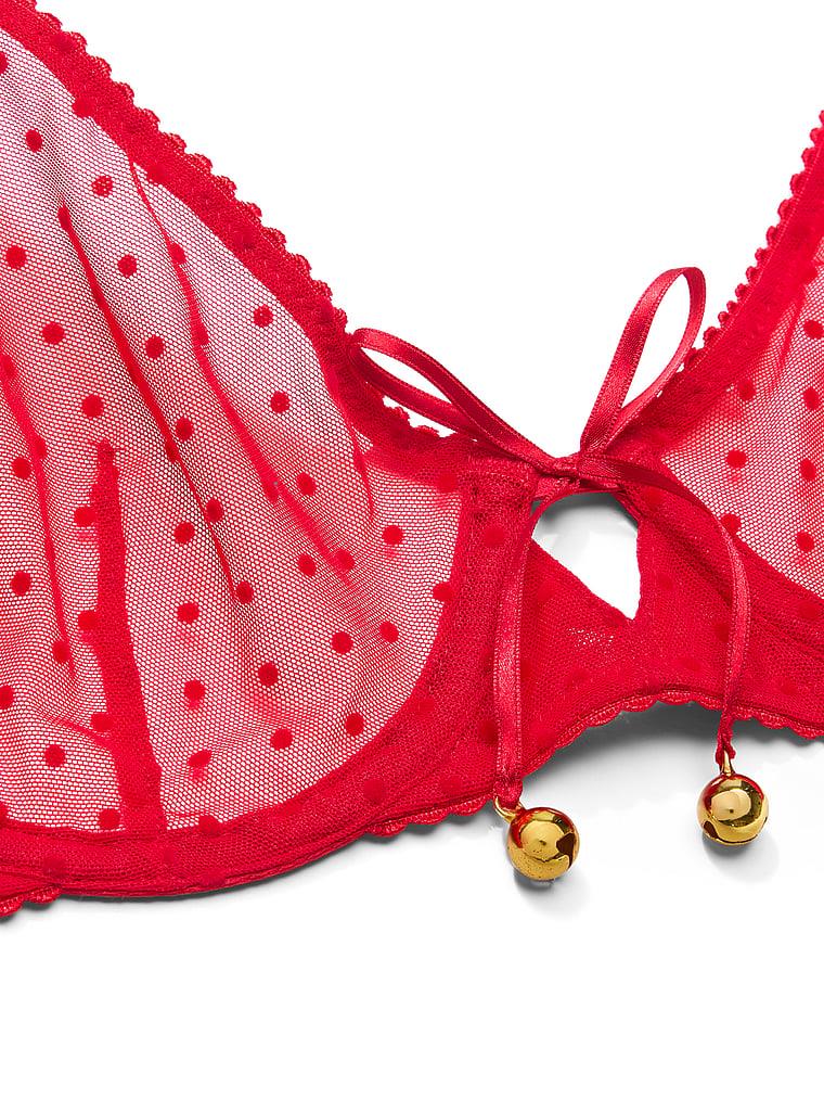 Jingle Bells Tül Desteksiz Demi Sütyen Kırmızı | Victoria's Secret