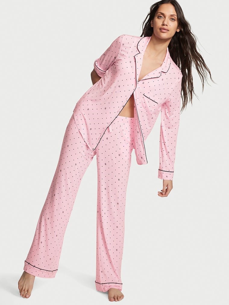 Modal Uzun Pijama Takımı Desenli | Victoria's Secret