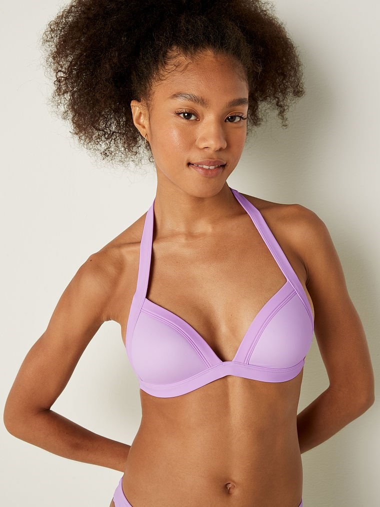Push-Up Üçgen Bikini Üstü - Mor Yaprak VS26462237 | Victoria's Secret PINK
