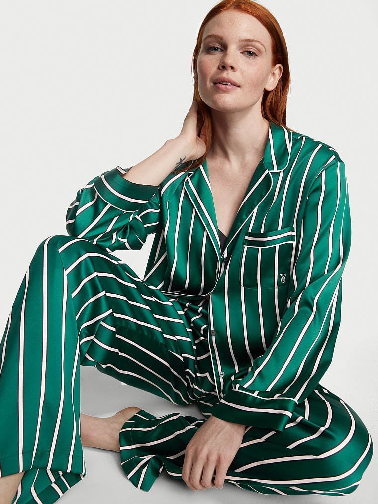 Saten Uzun Pijama Takımı Renkli | Victoria's Secret