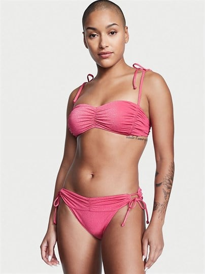 Büzgülü Işıltılı Klasik Bikini Altı