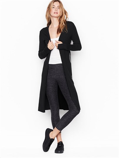 Cardigan Sweater Tie-front Duster Dress