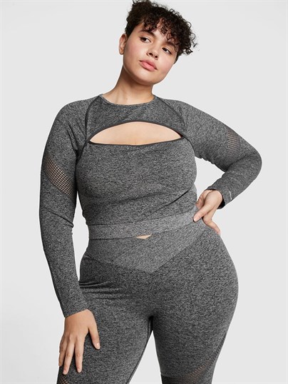 Chlöe x Halle Seamless Uzun Kollu Crop