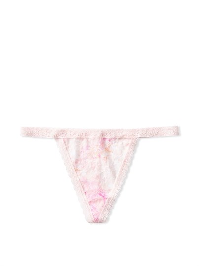 Çiçekli Dantel V-string Külot