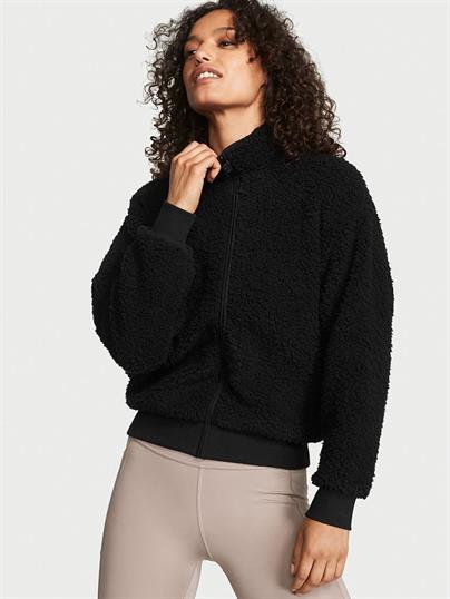 Cozy Balıkçı Yaka Fermuarlı Polar Ceket
