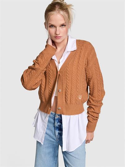 Crop Saç Örgüsü Hırka