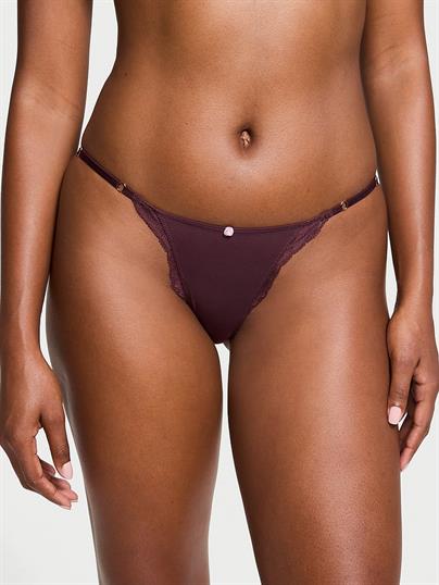 Dantel Kenarlı Ayarlanabilir İpli Bikini Külot